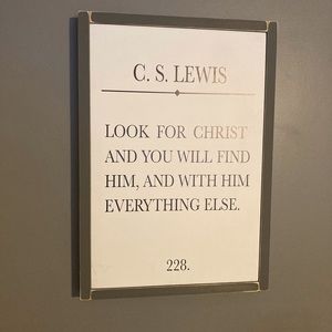 Look For Christ CS Lewis Wood Wall Art